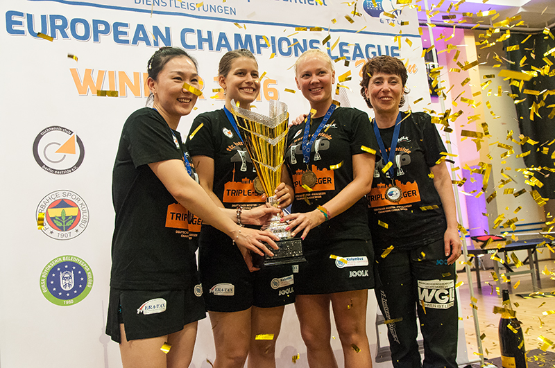 Zweites Triple für den ttc berlin eastside: Damen sichern sich Champions-League-Titel mit 3:0