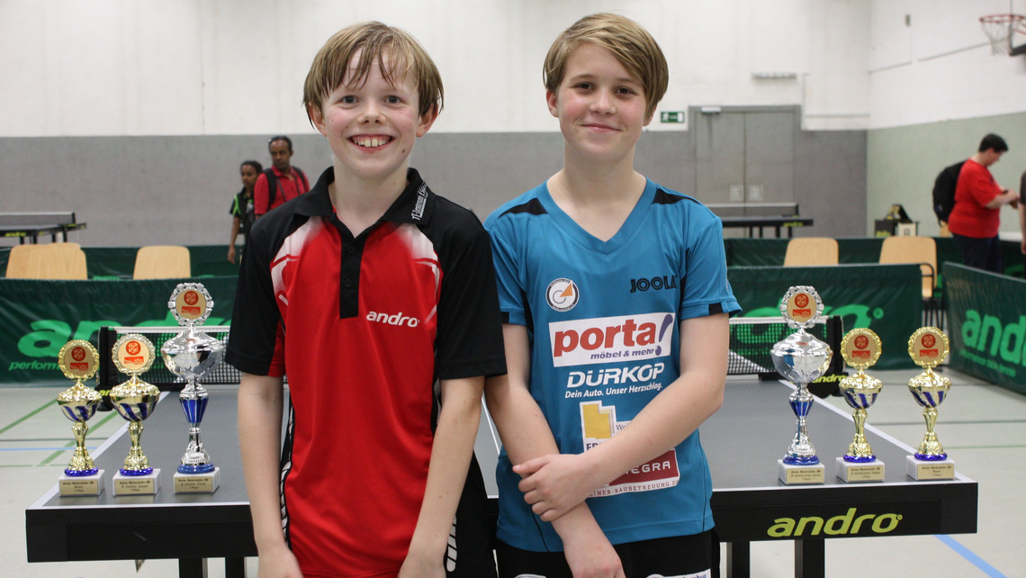 Berliner Meisterschaft der B-Schüler/innen - Josephine Plonies (ttc berlin eastside) und Jan Mathe (STTK Berlin) holen sich das Triple!